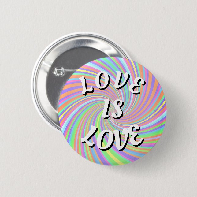Botón de Orgullo Amor es Amor (Anverso y reverso)