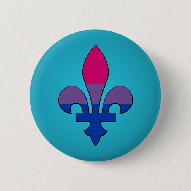 Botón de orgullo de bisexual fleur-de-lis (Anverso)