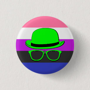 Botón de Orgullo Genderfluid de Dork Night