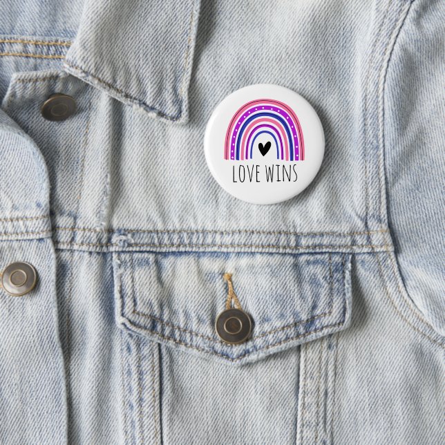 Botón de Orgullo LGBT Arcoíris de Amor Genderfluid (In situ)