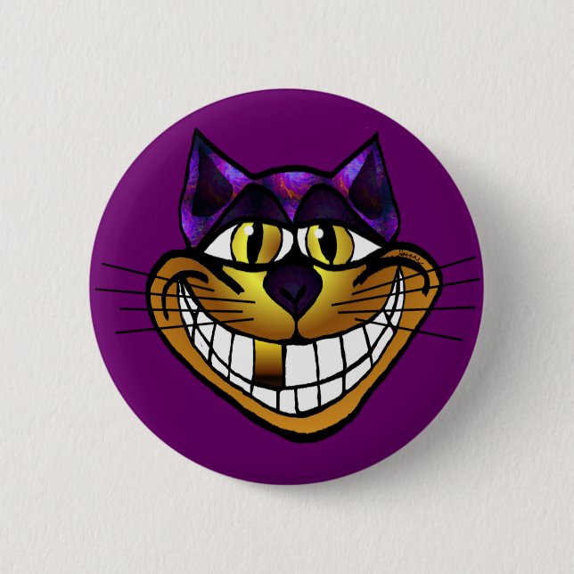 Botón de oro del gato de Cheshire (Anverso)