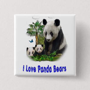 Botón de osos panda