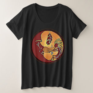 Botón de paisaje - Pluma de la luna de Kokopelli 1