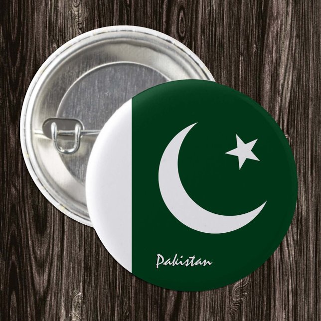 Botón de Pakistán, moda de bandera paquistaní patr (Subido por el creador)