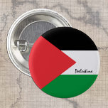 Botón de Palestina, bandera patriótica palestina<br><div class="desc">Botones: Palestina y bandera palestina - amo a mi país,  viajes,  vacaciones,  patriotas nacionales / hinchas deportivos</div>