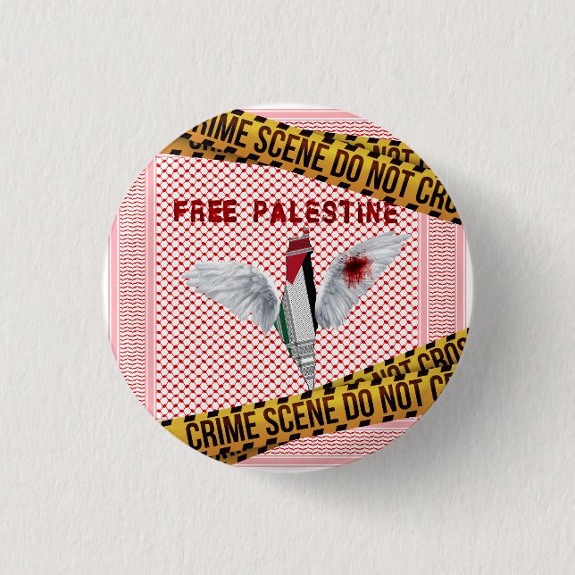 Botón de Palestina Libre - Pin de Palestina (Anverso)
