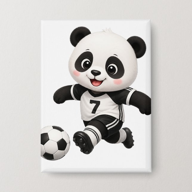 Botón de Panda de Fútbol  (Anverso)