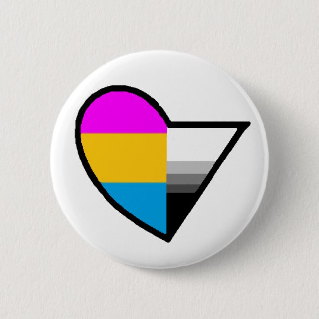 Botón de Panromantic Demisexual (Anverso)