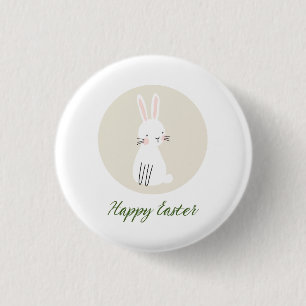 Botón de Pascua con Diseño de Conejito Adorable
