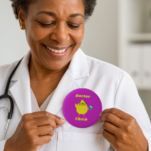 Botón de Pascua de Chick médico - Médico divertido