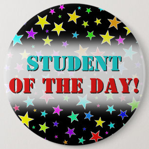 Botón de patrón de estrellas divertidas y colorida