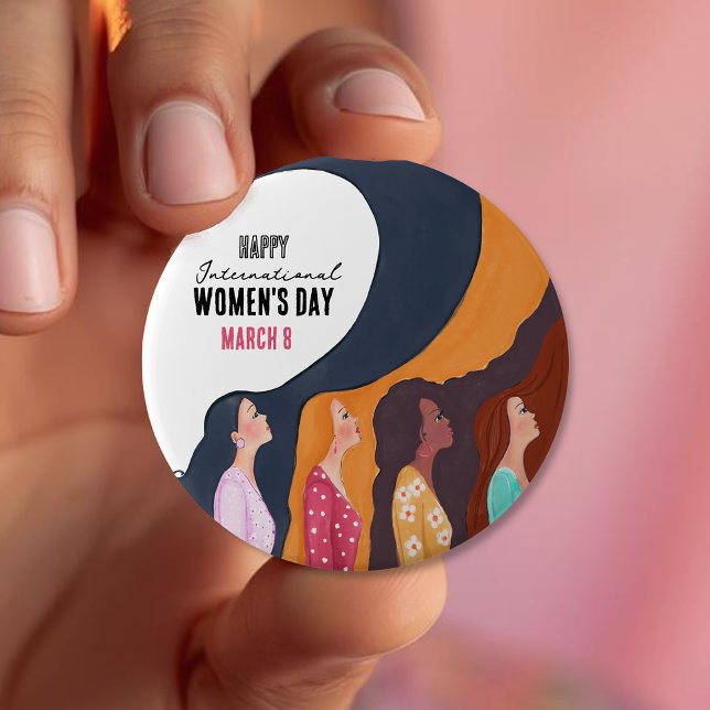 Botón de perfil del Día Internacional de la Mujer  (IWD Radiant Unity Women's Profile Button )