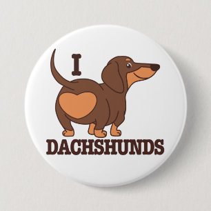 Botón de perro de amor Dachshund