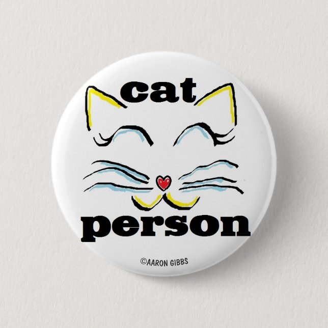 Botón de persona amante de los gatos (Anverso)