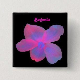 botón de Personalizable Begonia fluorescente