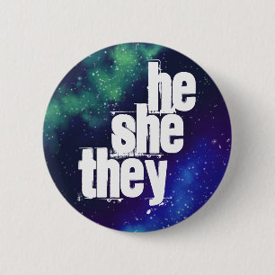 Botón de Personalizable Galaxy Pronoun