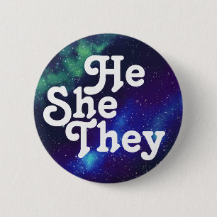 Botón de Personalizable Galaxy Pronoun