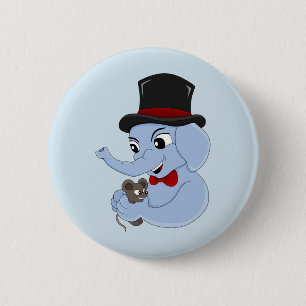 Botón de personalizado de elefante pequeño