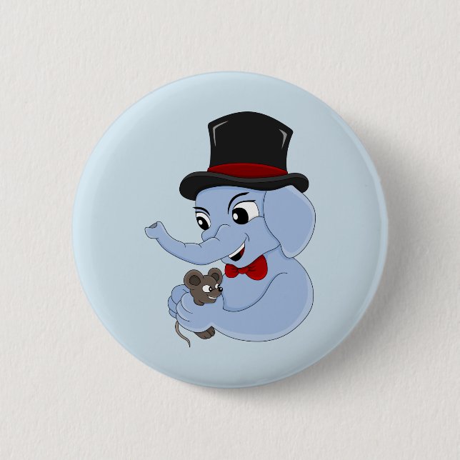 Botón de personalizado de elefante pequeño (Anverso)