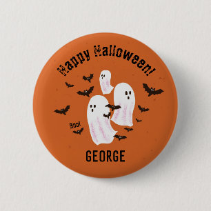 botón de Personalizado de Fantasma Halloween