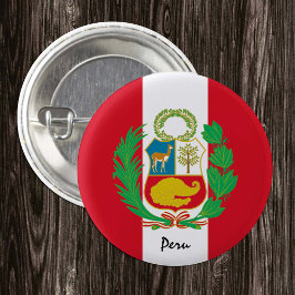 Botón de Perú, moda de bandera patriótica peruana
