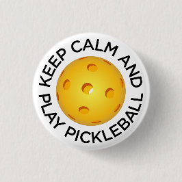 Botón de Pickleball: "Guarde la calma y el juego