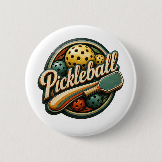 Botón de Pickleball Retro regalo vintage
