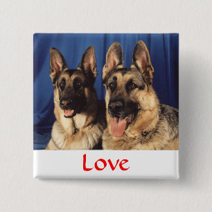 Botón de Pin Amor Perro Pastor Alemán