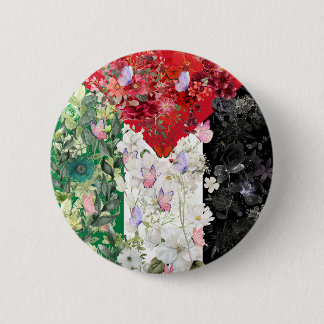 Botón de Pin Bandera de Palestina Floral | Palesti