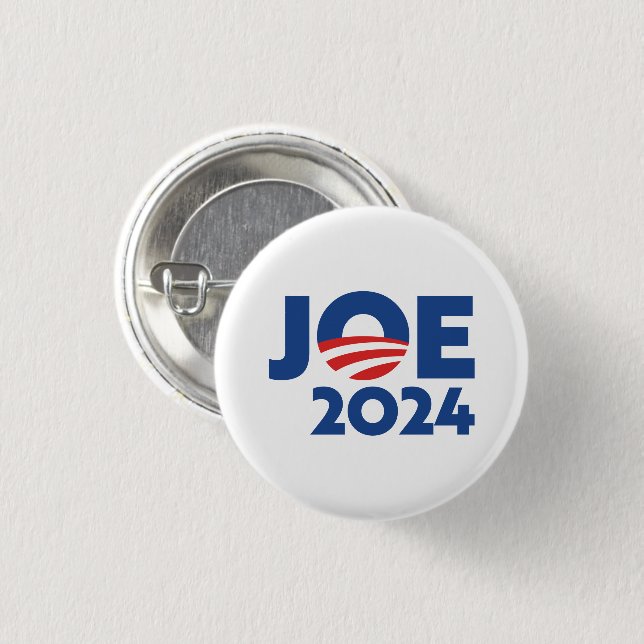Botón de pin blanco y azul de Joe 2020 (Anverso y reverso)