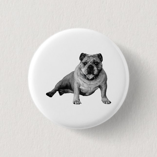 Botón de pin Bulldog Festivo (Anverso)