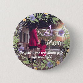 Botón de Pin con Mensaje para Mamá