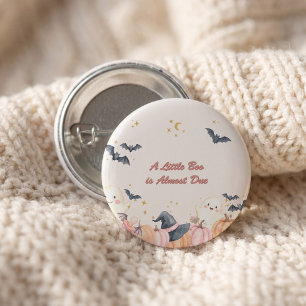 Botón de Pin de Baby Shower de Halloween Little Bo
