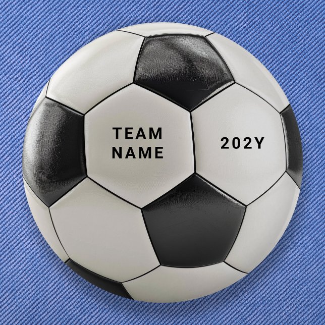 Botón de Pin de Balón de Fútbol | Botones Personal (Soccer ball design, perfect for football fans, team celebrations, birthdays & sports-themed parties!)