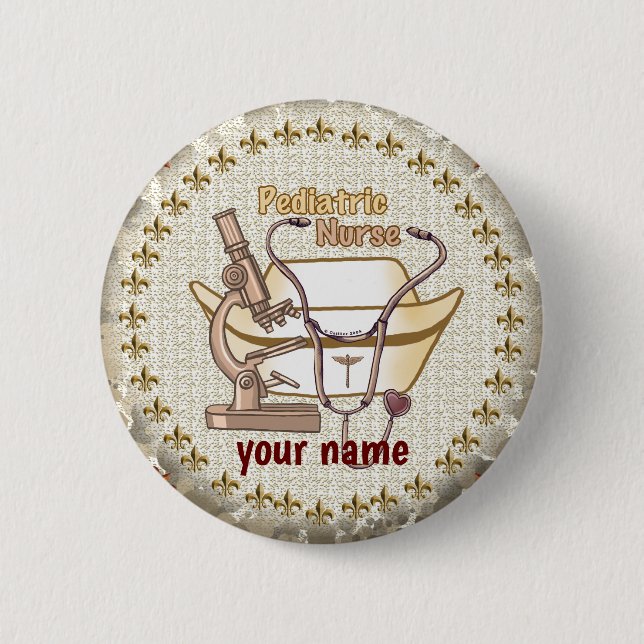 Botón de pin de enfermería pediátrica (Anverso)