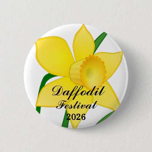 Botón de Pin de Festival de Narcisos (Anverso)