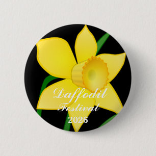 Botón de Pin de Festival de Narcisos