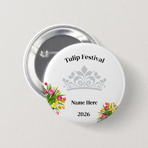 Botón de Pin de Festival de Tulipanes