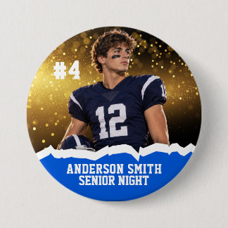 Botón de Pin de Foto Personalizada de Fútbol para