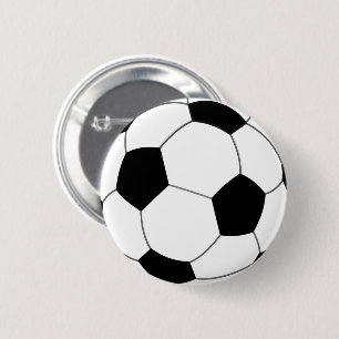 Botón de pin de fútbol clásico de balón de fútbol