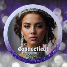 Botón de Pin de Lujo Purple Haze Personalizado par