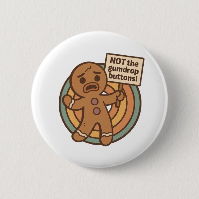 Botón de Pin de Navidad de Gingy (Anverso)