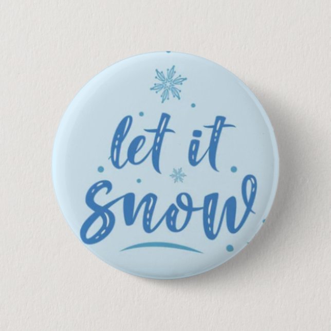 Botón de pin de nieve - parches de invierno (Anverso)