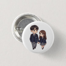 Botón de Pin de Pareja de Estudiantes de K-Drama A
