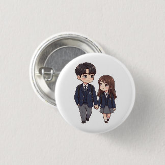 Botón de Pin de Pareja de Estudiantes de K-Drama A