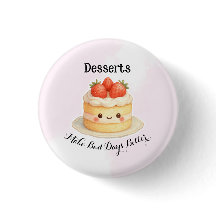 Botón de Pin de Postre Adorable
