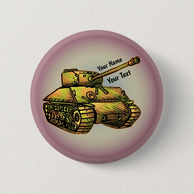 Botón de pin de Tanque Militar (Anverso)