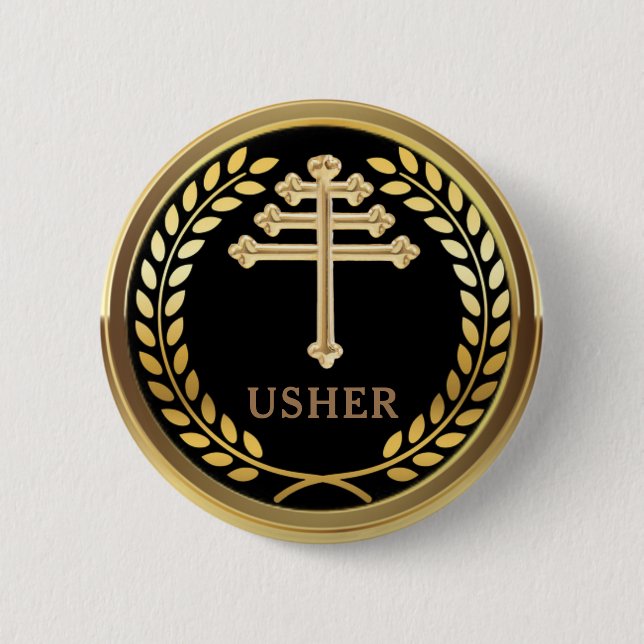Botón de Pin de ujier de la Iglesia Maronita (Anverso)