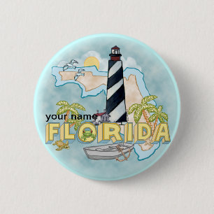Botón de pin del faro de Florida