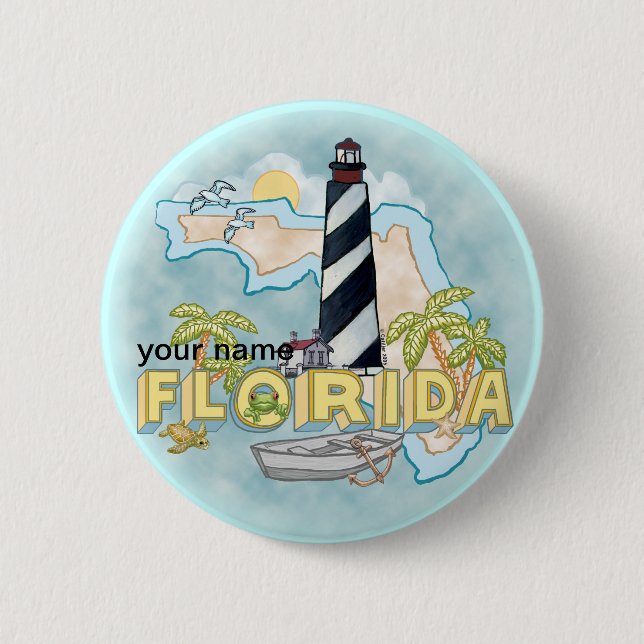 Botón de pin del faro de Florida (Anverso)